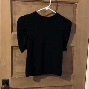 Black puffer sleeve shirt